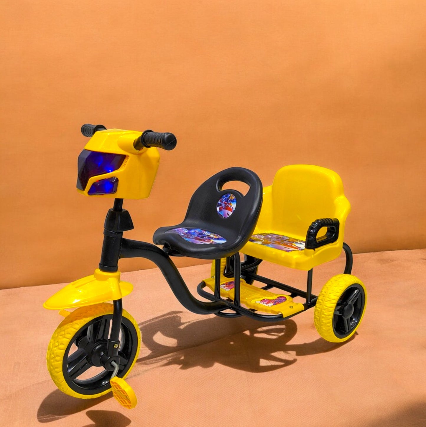 Double seat kids tricycle