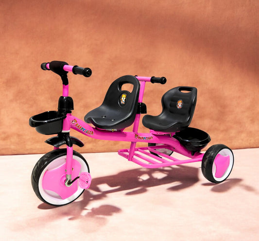 Double seat kids tricycle